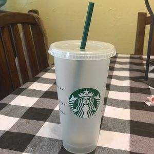 Starbucks reusable cold 24fl oz frosted Tumblr